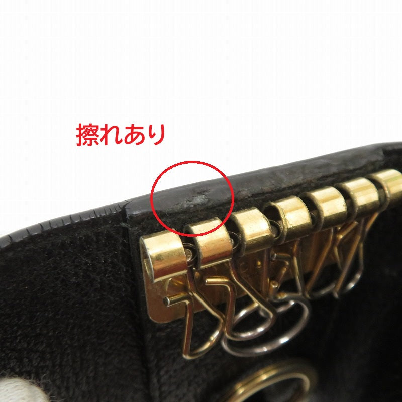 GUCCI | グッチ シェリーライン キーケース 435297・496085 ブラック【瀬戸大橋店】