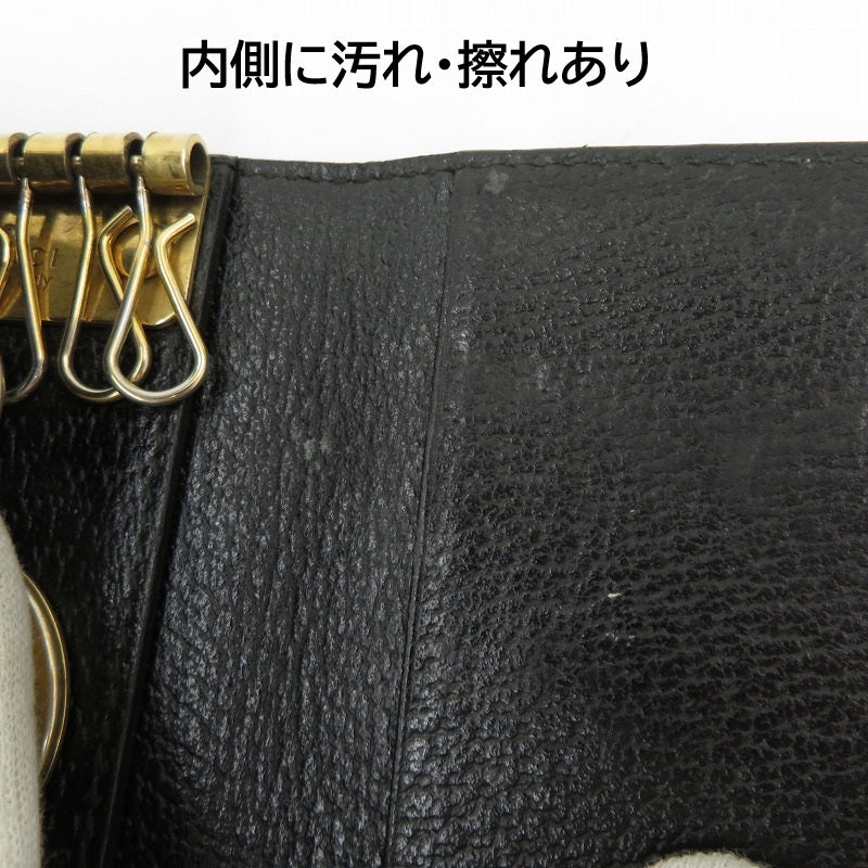 GUCCI | グッチ シェリーライン キーケース 435297・496085 ブラック【瀬戸大橋店】