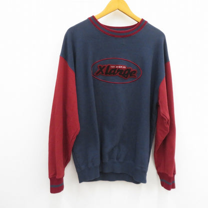 X-LARGE | エクストララージ RETRO CREW NECK SWEAT スウェット 101213012008 ネイビー サイズ：M【瀬戸大橋店】