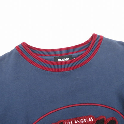 X-LARGE | エクストララージ RETRO CREW NECK SWEAT スウェット 101213012008 ネイビー サイズ：M【瀬戸大橋店】