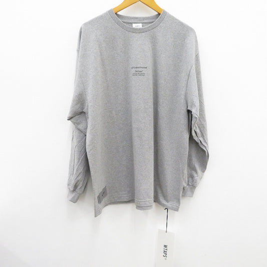W)TAPS | ダブルタップス 40PCT UPARMOURED / LS / COTTON 長袖Ｔシャツ 242ATDT-LTM03S グレー サイズ：2【瀬戸大橋店】