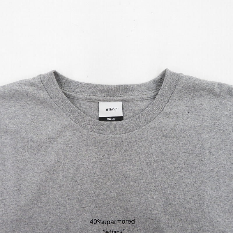 W)TAPS | ダブルタップス 40PCT UPARMOURED / LS / COTTON 長袖Ｔシャツ 242ATDT-LTM03S グレー サイズ：2【瀬戸大橋店】