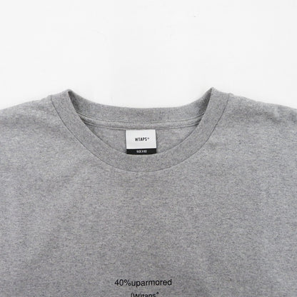 W)TAPS | ダブルタップス 40PCT UPARMOURED / LS / COTTON 長袖Ｔシャツ 242ATDT-LTM03S グレー サイズ：2【瀬戸大橋店】