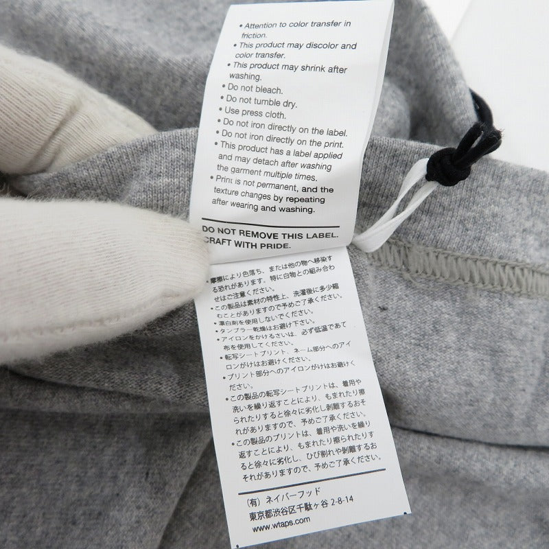 W)TAPS | ダブルタップス 40PCT UPARMOURED / LS / COTTON 長袖Ｔシャツ 242ATDT-LTM03S グレー サイズ：2【瀬戸大橋店】