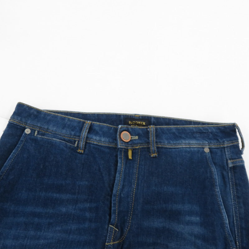 INCOTEX | インコテックス Slim Fit ヴィンテージウォッシュスリムテーパードストレッチデニム デニムパンツ BDPS0004 ブルー サイズ：33【瀬戸大橋店】