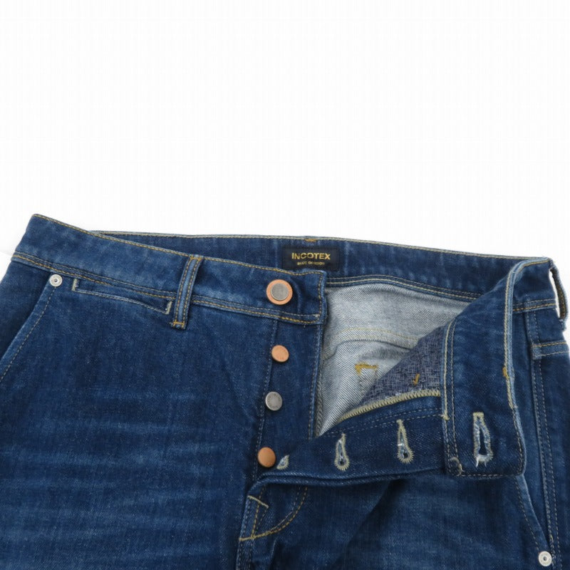 INCOTEX | インコテックス Slim Fit ヴィンテージウォッシュスリムテーパードストレッチデニム デニムパンツ BDPS0004 ブルー サイズ：33【瀬戸大橋店】