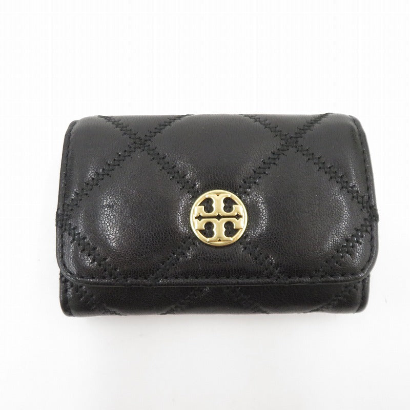 Tory Burch | トリーバーチ ウィラ キルティング カードケース 87866 ブラック【瀬戸大橋店】