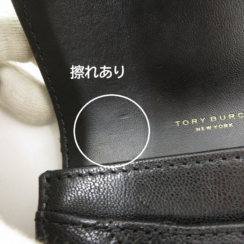 Tory Burch | トリーバーチ ウィラ キルティング カードケース 87866 ブラック【瀬戸大橋店】