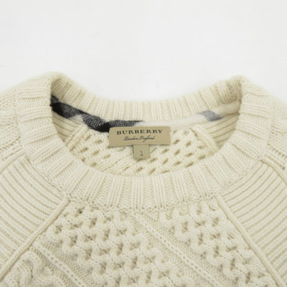 BURBERRY London England | バーバリーロンドンイングランド カシミヤ混ケーブルニット ニット アイボリー サイズ：L【瀬戸大橋店】