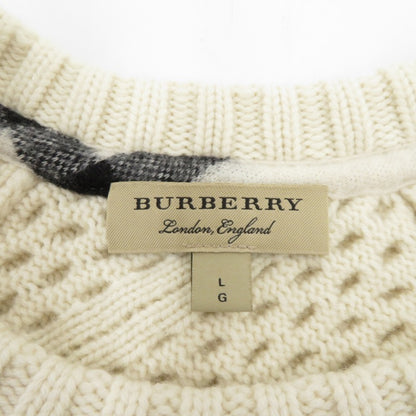BURBERRY London England | バーバリーロンドンイングランド カシミヤ混ケーブルニット ニット アイボリー サイズ：L【瀬戸大橋店】