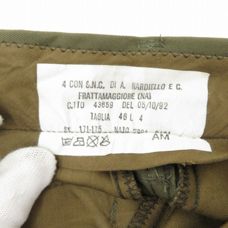 MILITARY衣料 | ミリタリーイリョウ イタリア軍 コンバットパンツ パンツ グリーン サイズ：46【瀬戸大橋店】
