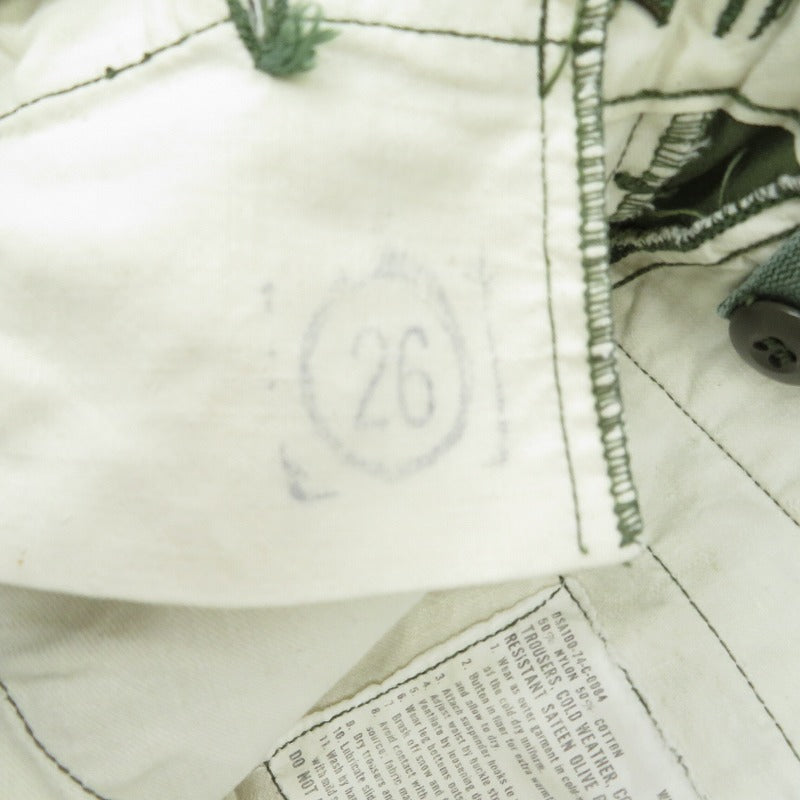 MILITARY衣料 | ミリタリーイリョウ U.S.ARMY M-65 フィールドパンツ パンツ DSA100-74-C-0084 カーキグリーン サイズ：不明【瀬戸大橋店】