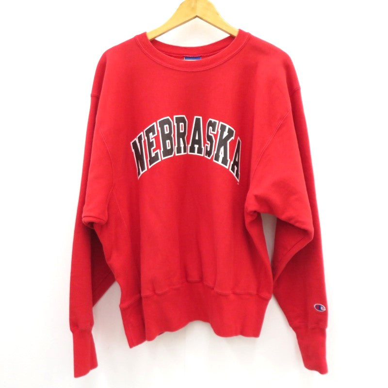 Champion | チャンピオン REVERSE WEAVE NEBRASKA スウェット レッド サイズ：L【瀬戸大橋店】