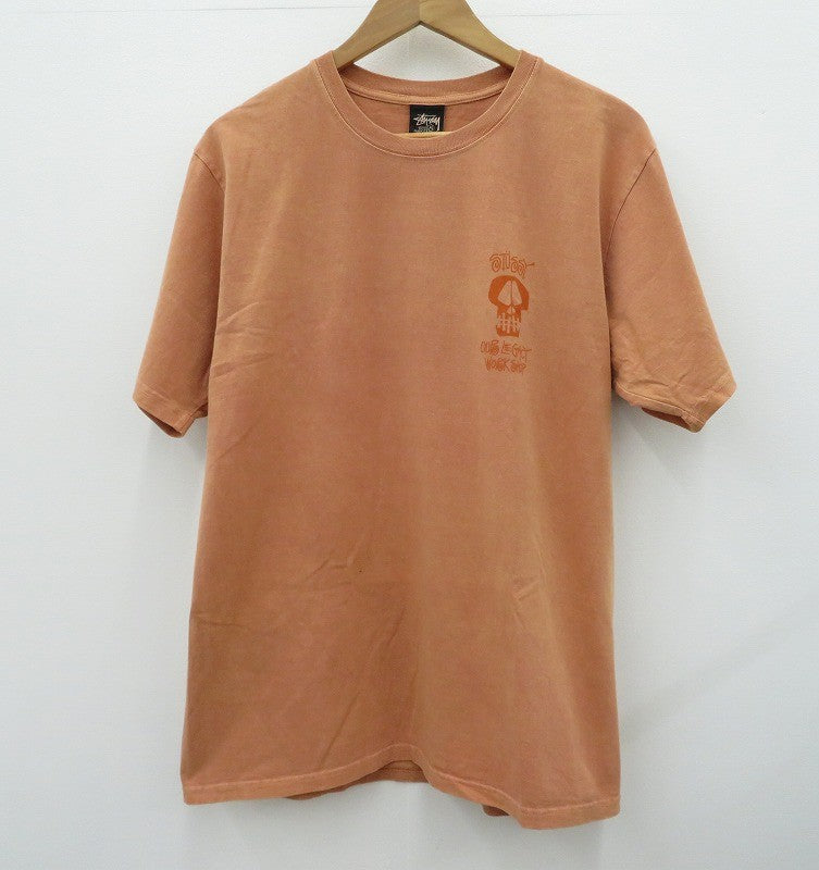 STUSSY | ステューシー Our Legacy Work Shop Surf Skull Tee 半袖Ｔシャツ 3903784 オレンジ サイズ：M【瀬戸大橋店】