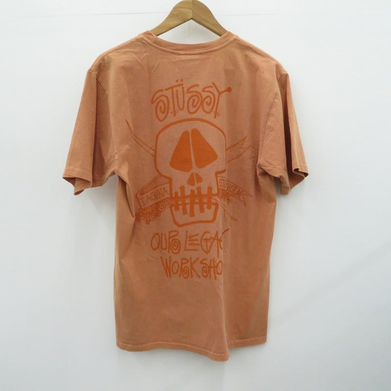 STUSSY | ステューシー Our Legacy Work Shop Surf Skull Tee 半袖Ｔシャツ 3903784 オレンジ サイズ：M【瀬戸大橋店】