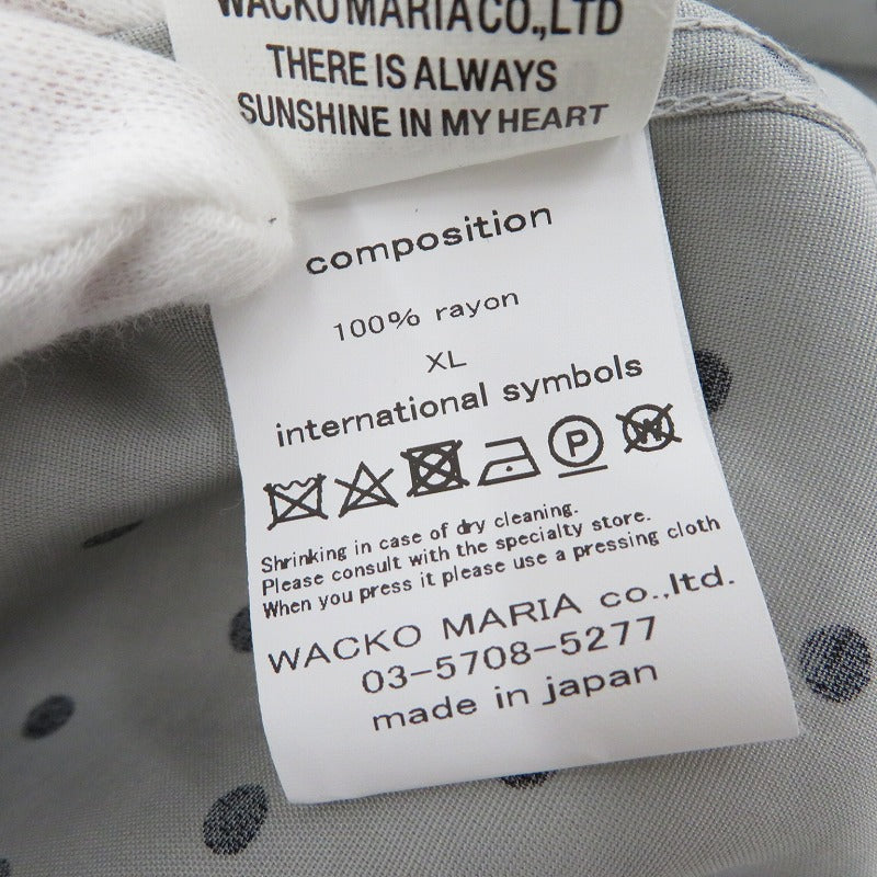 WACKOMARIA | ワコマリア DOTS HAWAIIAN SHIRT その他トップス 25SS-WMS-HI01 グレー サイズ：XL【瀬戸大橋店】