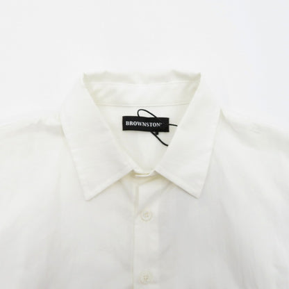 Brownstone/PANELED BUTTON DOWN SHIRT 長袖シャツ 1114010100312 ホワイト サイズ：M【瀬戸大橋店】