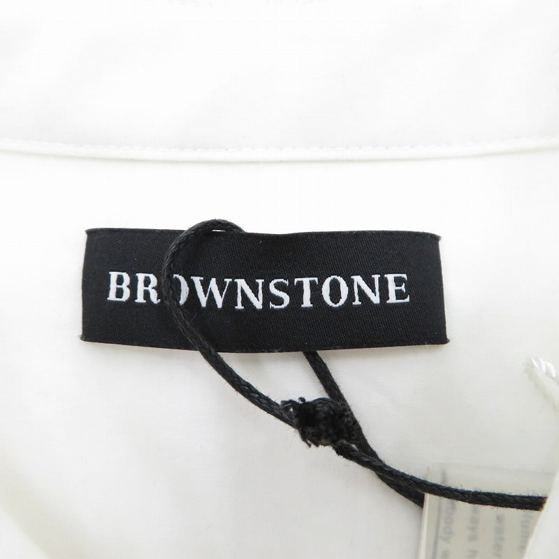 Brownstone/PANELED BUTTON DOWN SHIRT 長袖シャツ 1114010100312 ホワイト サイズ：M【瀬戸大橋店】