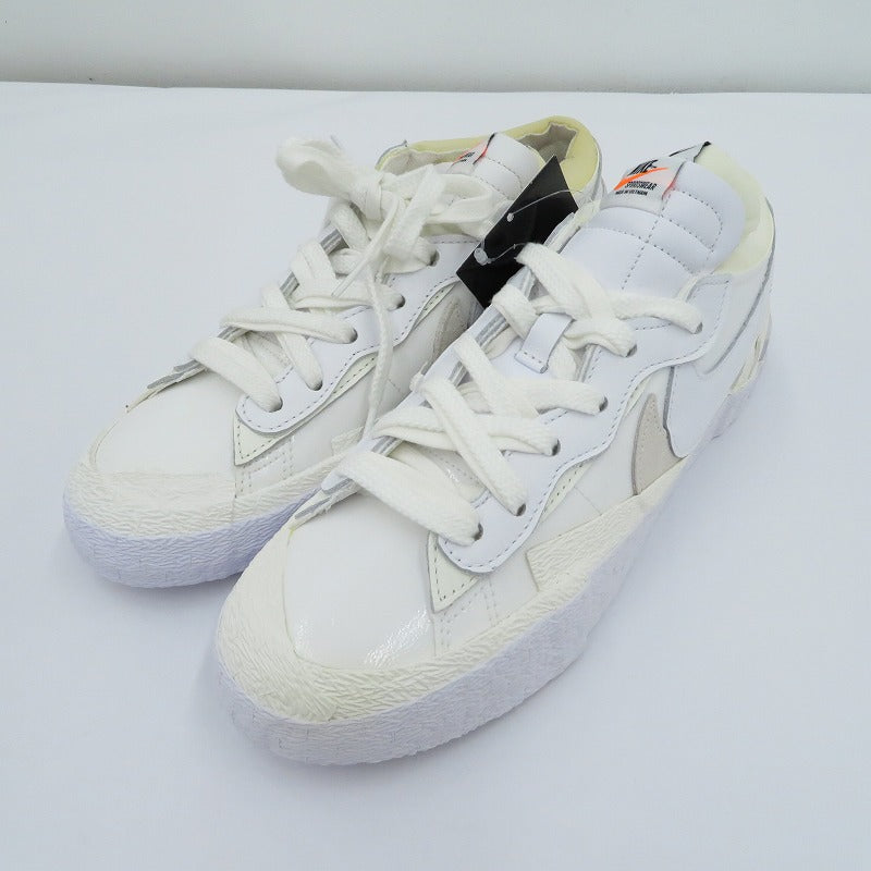 NIKE | ナイキ ×sacai Blazer Low 'White Patent Leather' スニーカー DM6443-100 ブレーザー ホワイト 26.5cm【瀬戸大橋店】