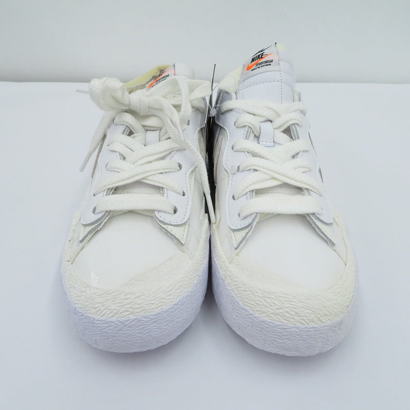 NIKE | ナイキ ×sacai Blazer Low 'White Patent Leather' スニーカー DM6443-100 ブレーザー ホワイト 26.5cm【瀬戸大橋店】