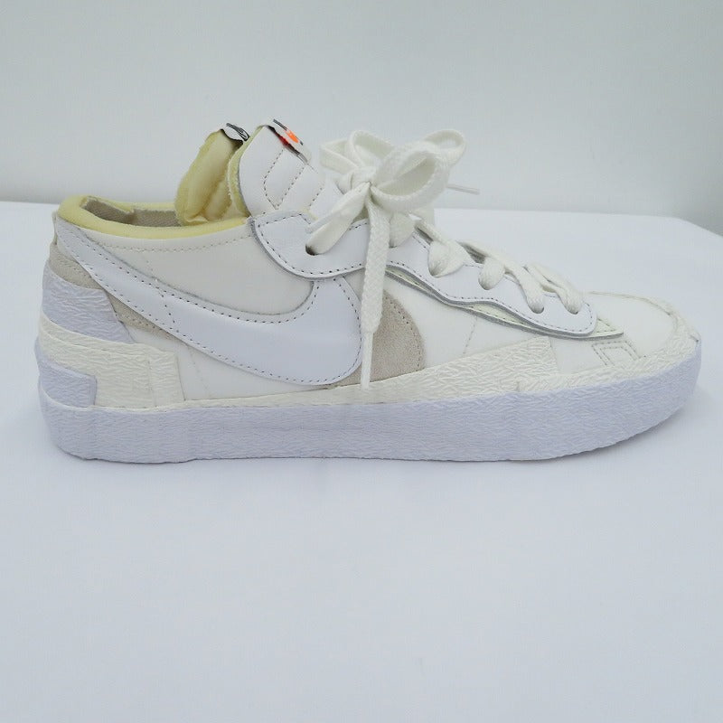 NIKE | ナイキ ×sacai Blazer Low 'White Patent Leather' スニーカー DM6443-100 ブレーザー ホワイト 26.5cm【瀬戸大橋店】