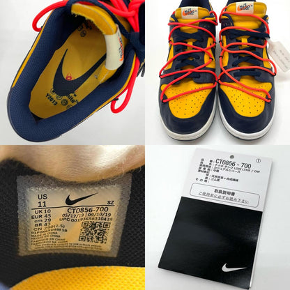 NIKE | ナイキ DUNK LOW LTHR/OW スニーカー CT0856-700 イエロー×ネイビー 29cm【尾張小牧店】