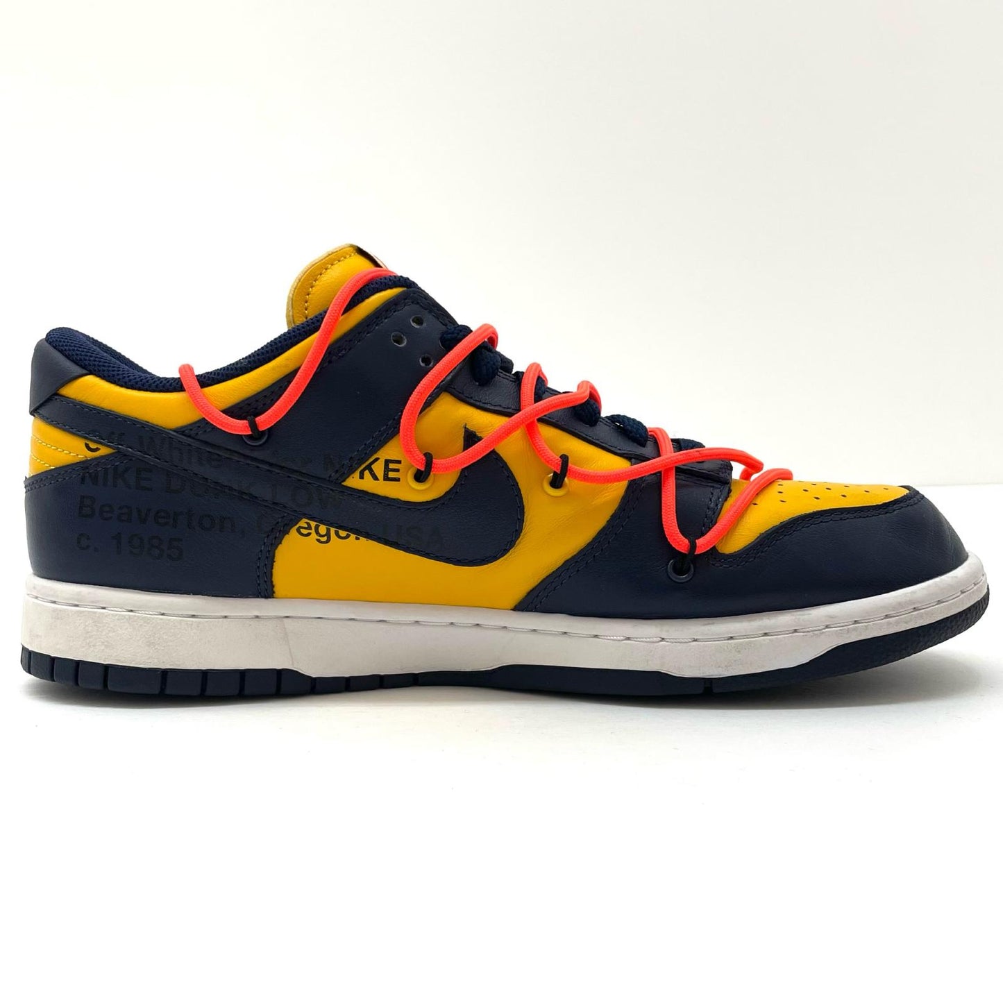 NIKE | ナイキ DUNK LOW LTHR/OW スニーカー CT0856-700 イエロー×ネイビー 29cm【尾張小牧店】