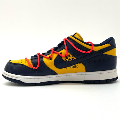 NIKE | ナイキ DUNK LOW LTHR/OW スニーカー CT0856-700 イエロー×ネイビー 29cm【尾張小牧店】