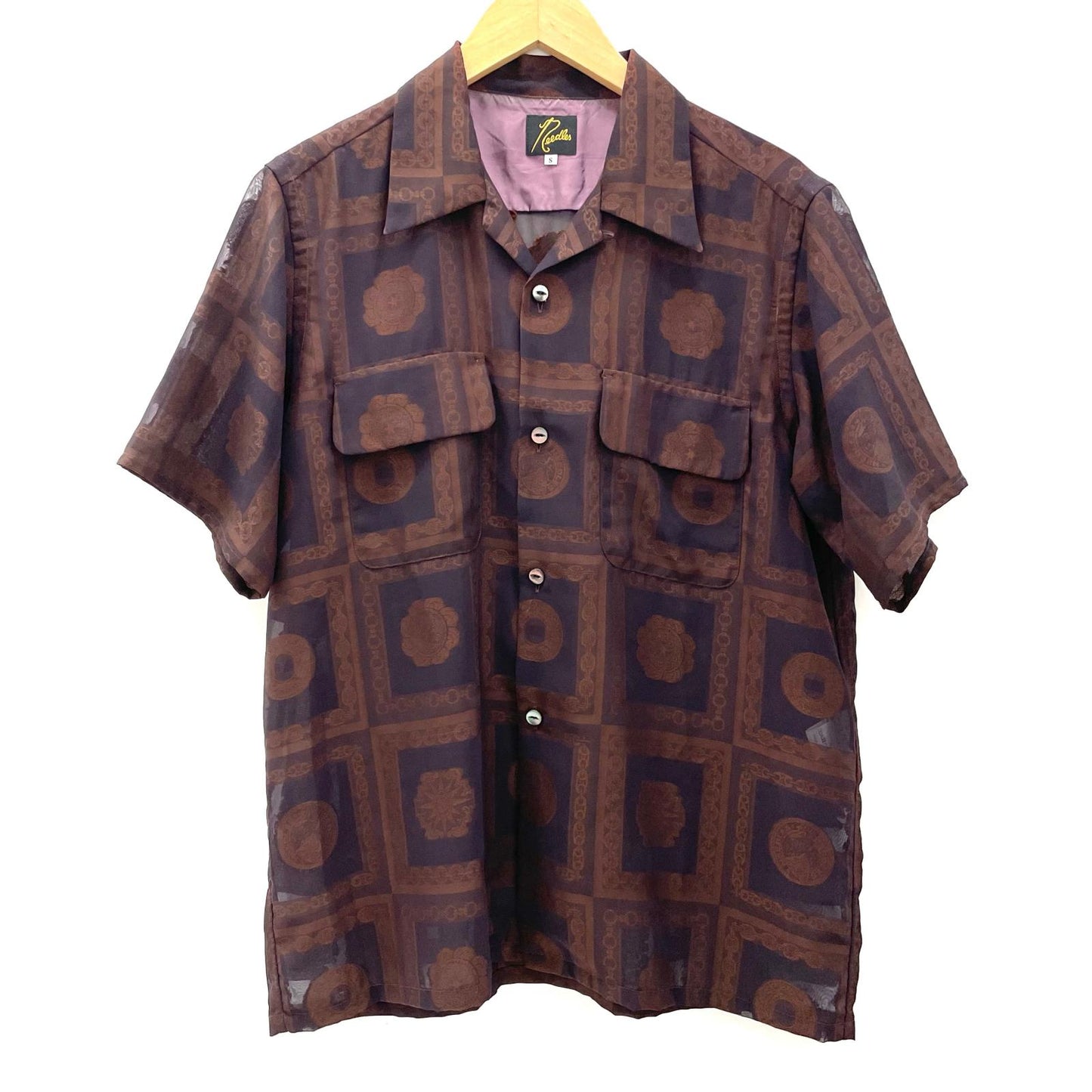 Needles | ニードルス S/S Classic Shirt 半袖シャツ MR135 ブラウン サイズ：S【尾張小牧店】