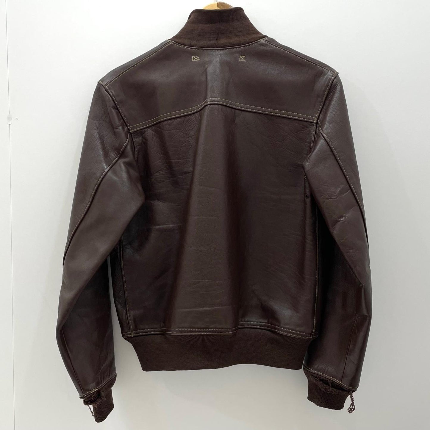 【中古】EVISU | エヴィス A-1 フライトジャケット　レザージャケット ブラウン サイズ：36【尾張小牧店】