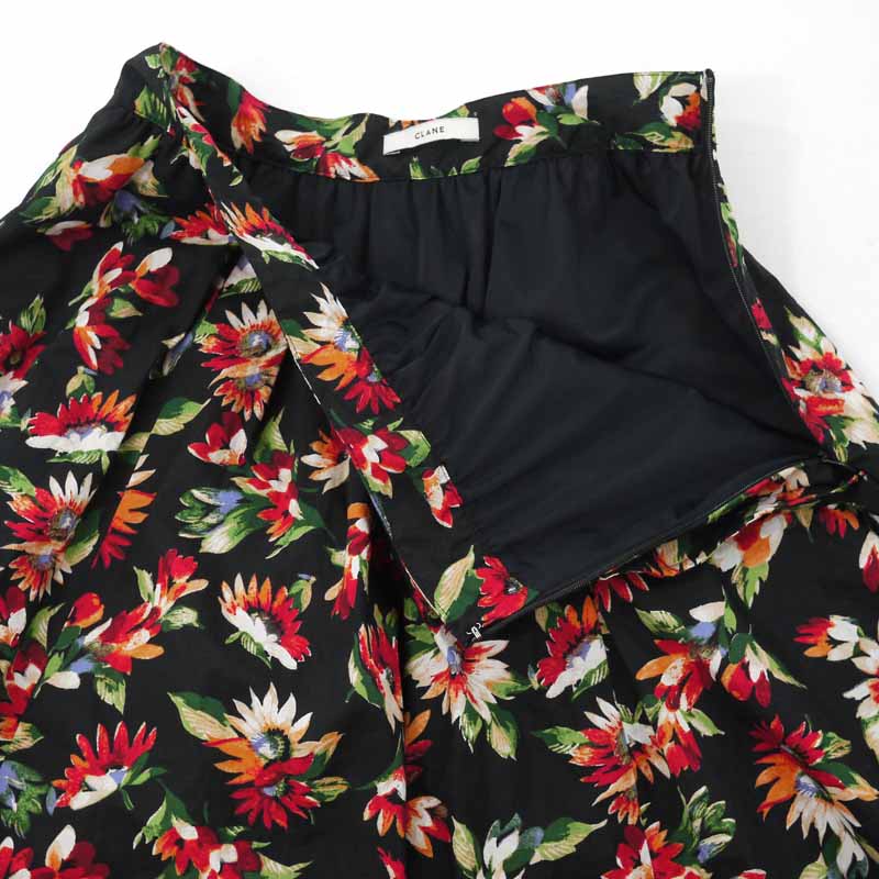 CLANE | クラネ BRIGHT FLOWER BOLUME SKIRT スカート 12109-2971 ブラック サイズ：1【尾張小牧店】