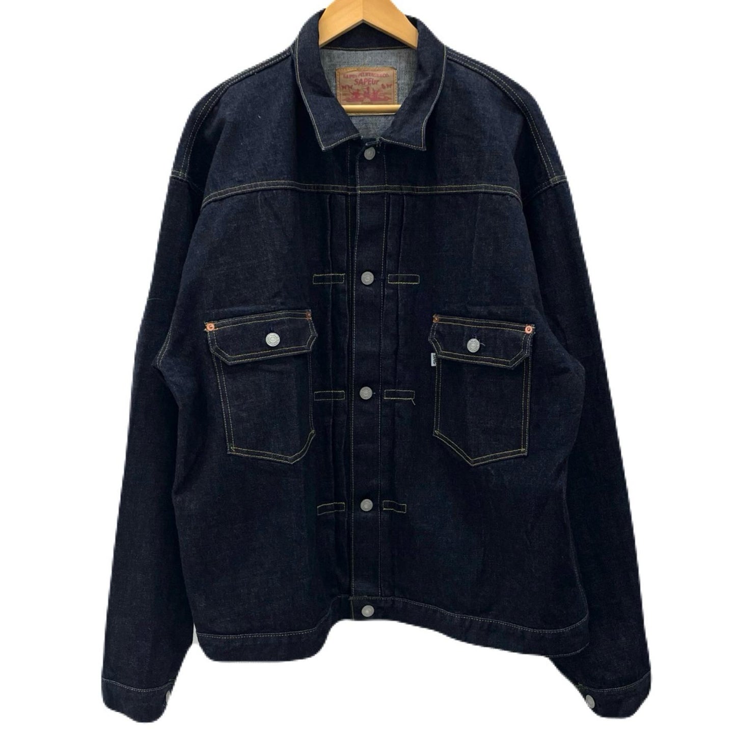【中古】SAPEur | サプール　名古屋限定 Limited Edition Releases DRYWASH デニムジャケット A0023-515 ネイビー サイズ：XL【尾張小牧店】