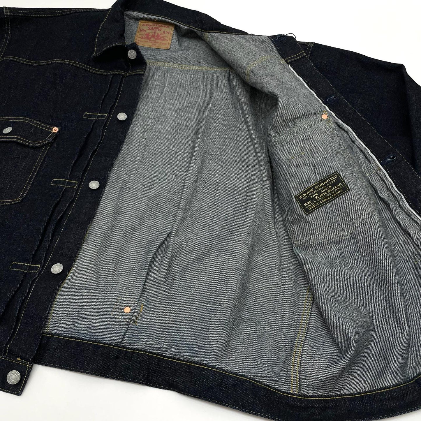 【中古】SAPEur | サプール　名古屋限定 Limited Edition Releases DRYWASH デニムジャケット A0023-515 ネイビー サイズ：XL【尾張小牧店】