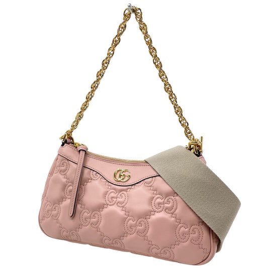 【中古】GUCCI | グッチ GGマトラッセ 2way ショルダーバッグ ハンドバッグ 735049･525040 ピンク【尾張小牧店】