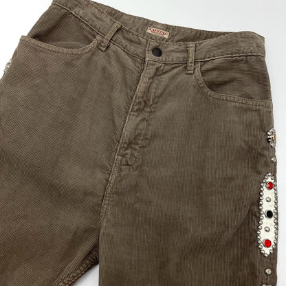 【中古】KAPITAL | キャピタル STUDS FLEA CORDUROY PANTS コーデュロイパンツ ブラウン サイズ：S【尾張小牧店】
