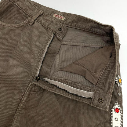 【中古】KAPITAL | キャピタル STUDS FLEA CORDUROY PANTS コーデュロイパンツ ブラウン サイズ：S【尾張小牧店】