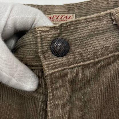 【中古】KAPITAL | キャピタル STUDS FLEA CORDUROY PANTS コーデュロイパンツ ブラウン サイズ：S【尾張小牧店】