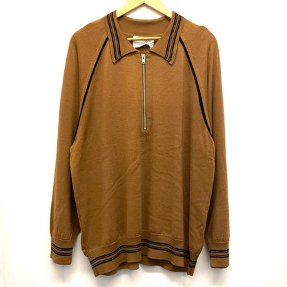 SUGARHILL | シュガーヒル ZIP-UP LINE KNIT POLO SHIRT ポロシャツ 2441000602 ブラウン サイズ：3【尾張小牧店】