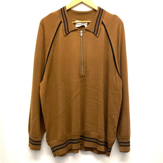 SUGARHILL | シュガーヒル ZIP-UP LINE KNIT POLO SHIRT ポロシャツ 2441000602 ブラウン サイズ：3【尾張小牧店】