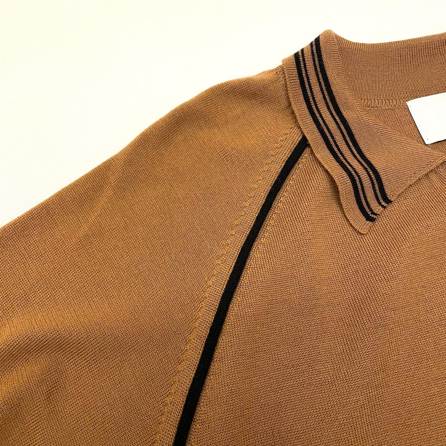 SUGARHILL | シュガーヒル ZIP-UP LINE KNIT POLO SHIRT ポロシャツ 2441000602 ブラウン サイズ：3【尾張小牧店】