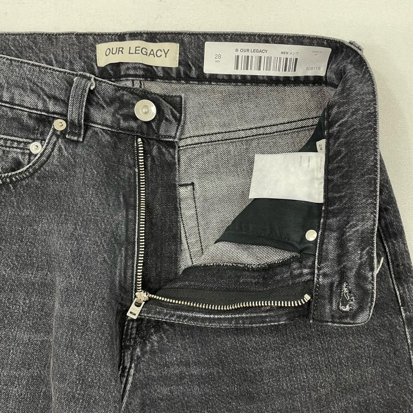Our Legacy | アワーレガシー THIRD CUT SCHMETTERLING PATCH DENIM デニムパンツ ブラック サイズ：28【尾張小牧店】