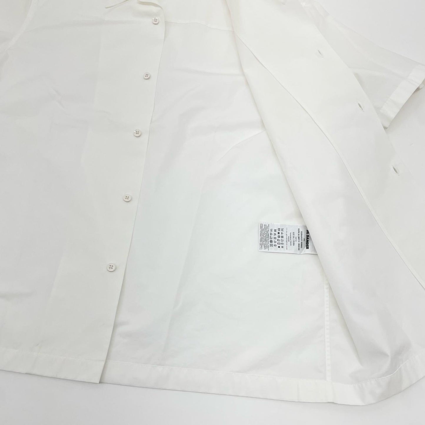 JIL SANDER | ジルサンダー オーガニックコットンポプリンシャツ 半袖シャツ J22DL0112 ホワイト サイズ：38【尾張小牧店】