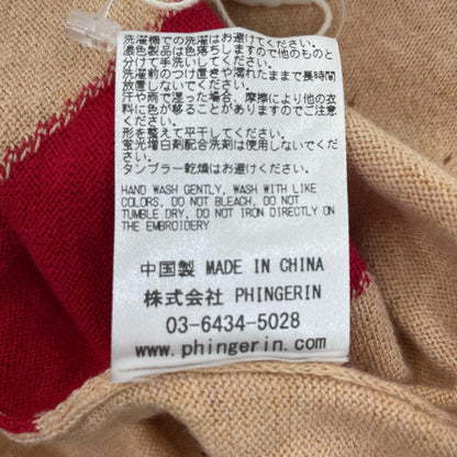 PHINGERIN | フィンガリン STROKE KNIT TEE MESH S/S 半袖Ｔシャツ PD-241-KN-041 ベージュ サイズ：XL【尾張小牧店】