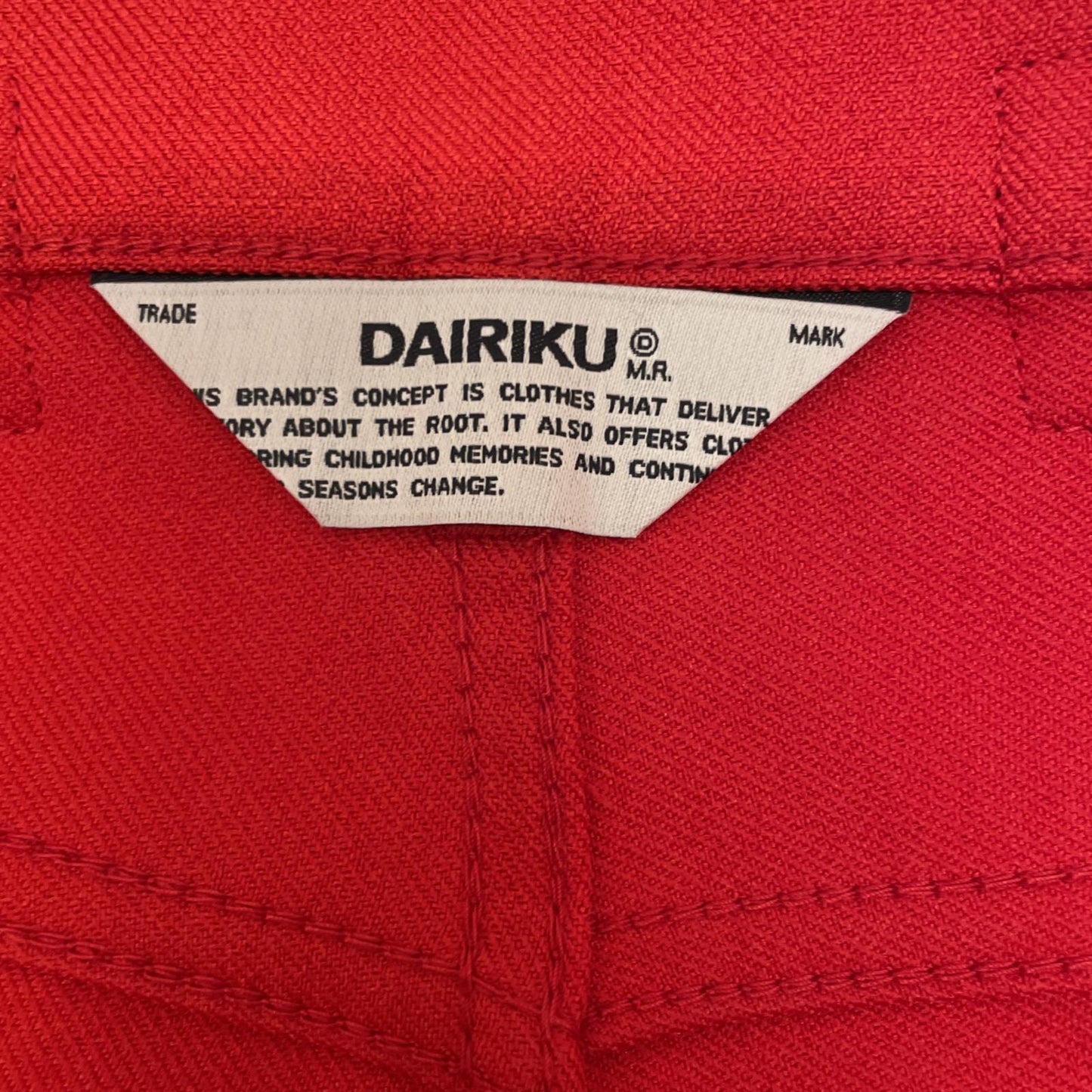 DAIRIKU | ダイリク "Slim" Pressed Pants その他ボトムス 22AW P-4 レッド サイズ：27【尾張小牧店】