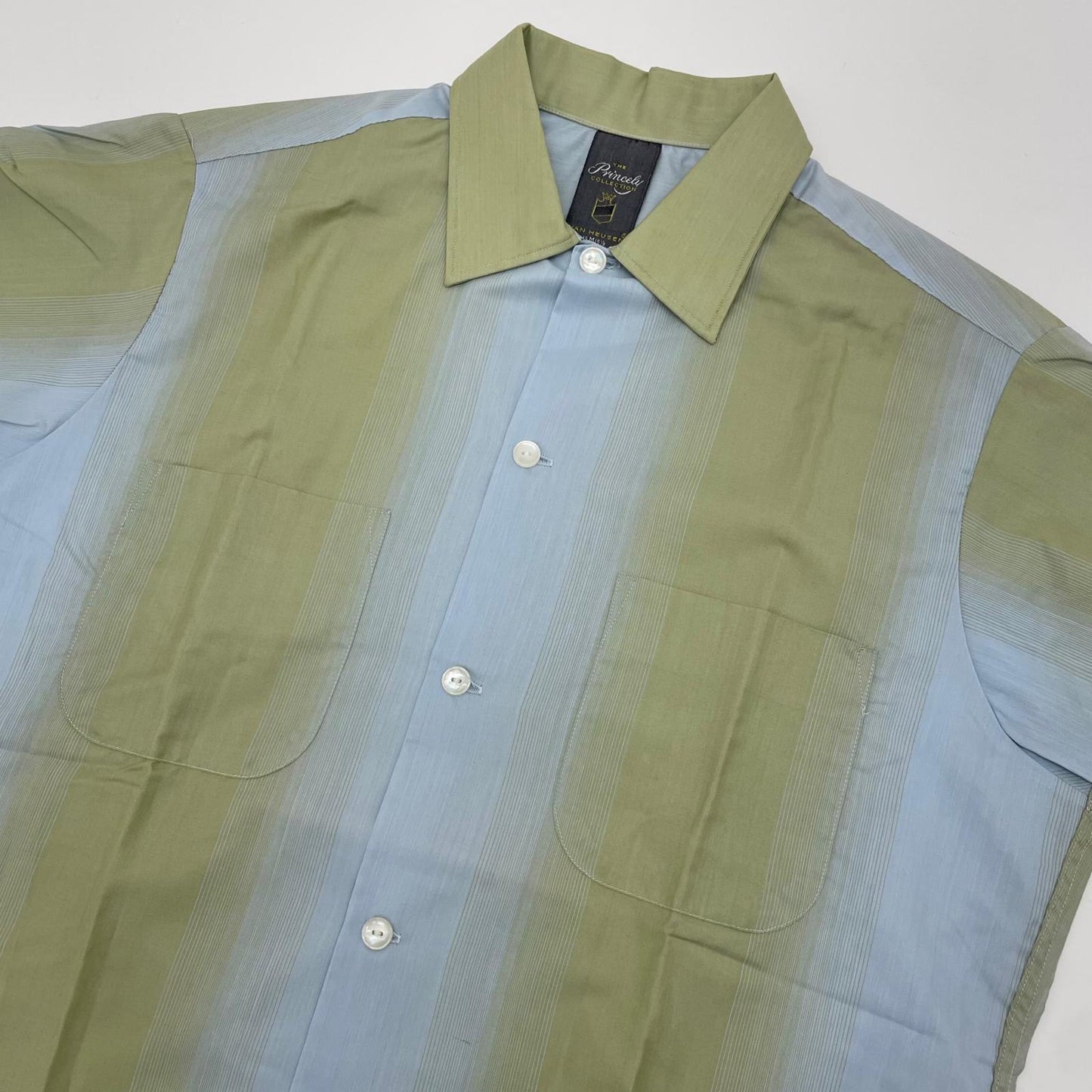 【中古】VINTAGE | ビンテージ　60s 半袖シャツ ブルー×ベージュ【尾張小牧店】
