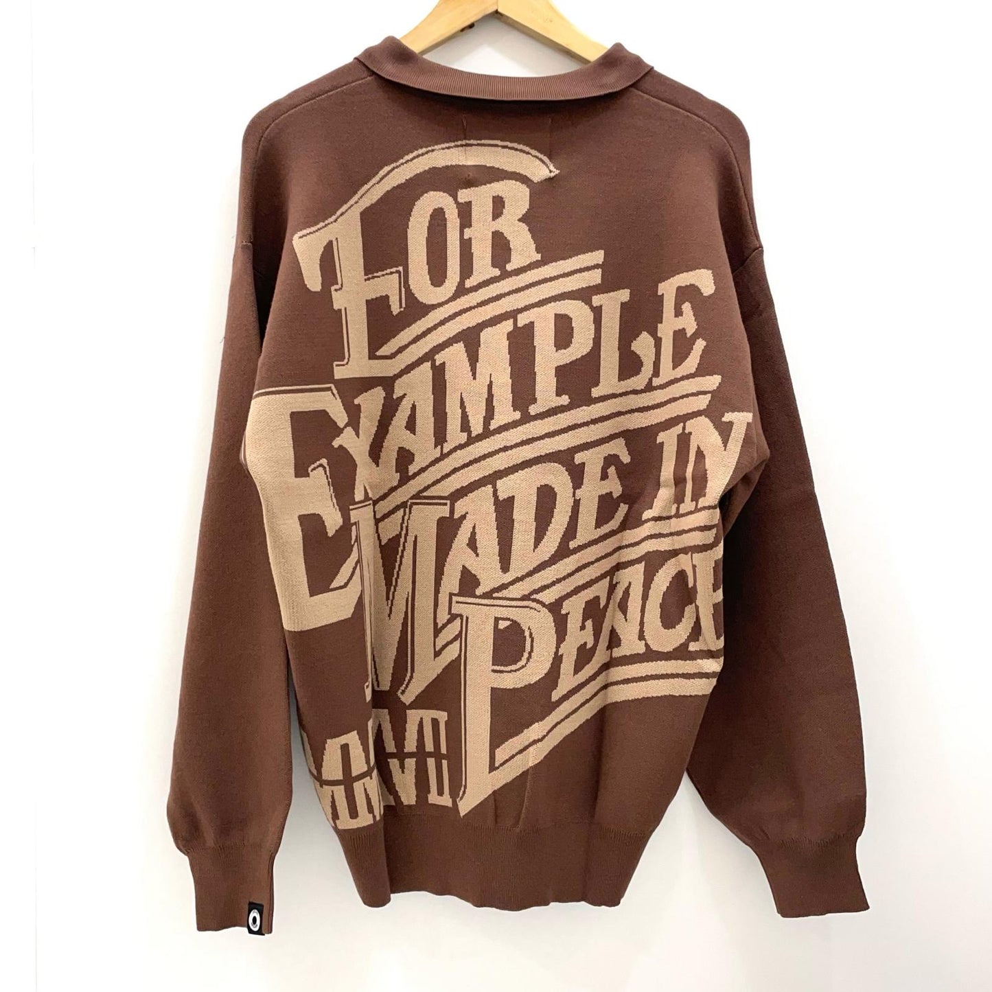 EXAMPLE | イグザンプル MADE IN PEACE POLO KNIT SHIRTS ポロシャツ ブラウン サイズ：M【尾張小牧店】