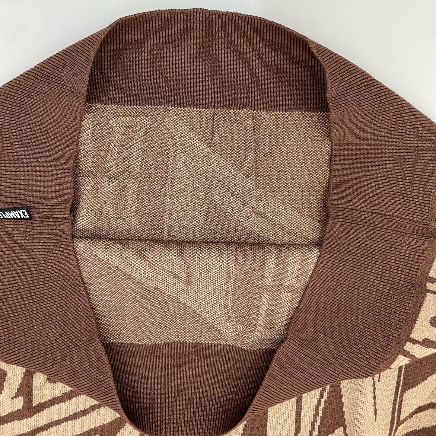 EXAMPLE | イグザンプル MADE IN PEACE POLO KNIT SHIRTS ポロシャツ ブラウン サイズ：M【尾張小牧店】