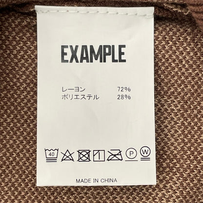 EXAMPLE | イグザンプル MADE IN PEACE POLO KNIT SHIRTS ポロシャツ ブラウン サイズ：M【尾張小牧店】