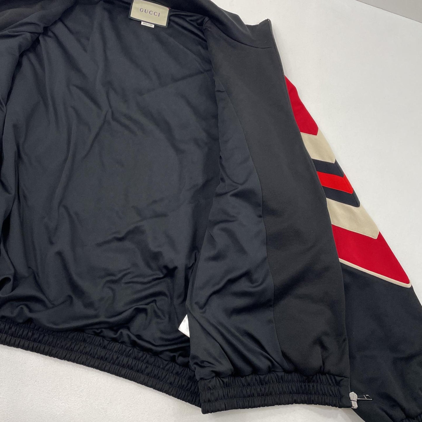 GUCCI | グッチ Chevron Track Jacket ジャージ 575762 ブラック サイズ：S【尾張小牧店】
