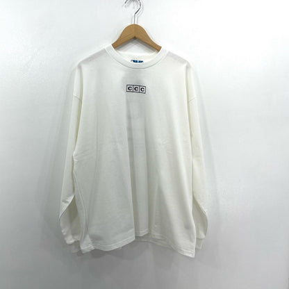 EMBROIDERED LOGO COTTON L/S T -SHIRT 長袖Ｔシャツ CCC-243T009 ホワイト サイズ：XL【尾張小牧店】
